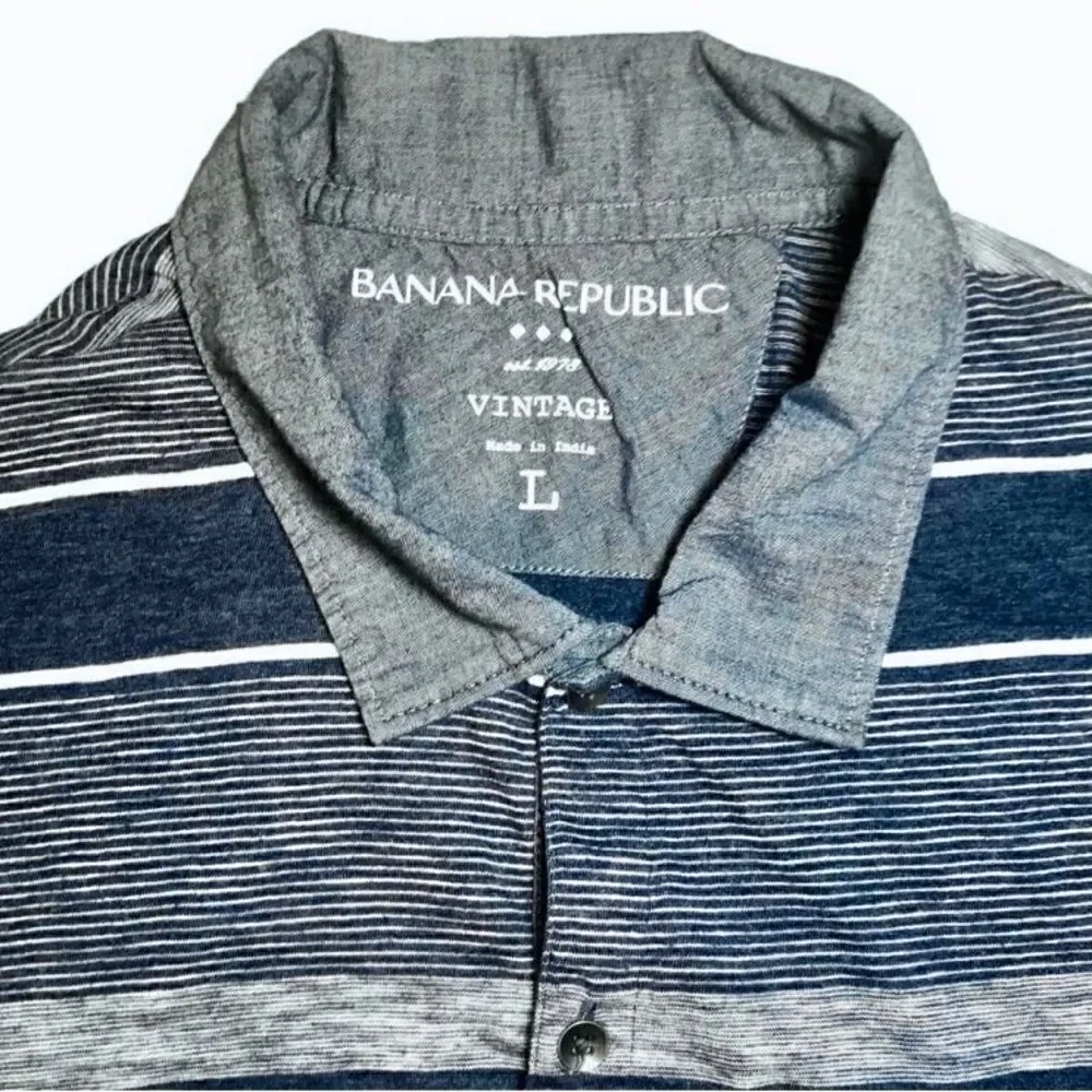 Banana Republic Vintage Bold Stripe NavyStar in Navy Blue/White Men’s Large